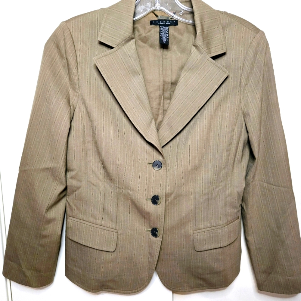 Laundry by Shelli Segal Khaki Wool Blazer